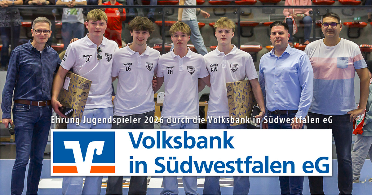 Ehrung Jugendspieler 2026 durch die Volksbank in Südwestfalen eG